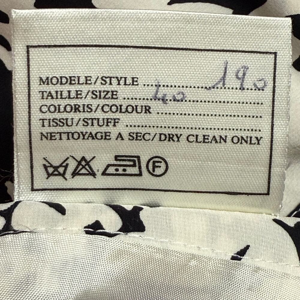 Emmanuelle Khanh Paris Skirt 100% Silk Size 40 Zipper and Buttons Back Closure - Picture 9 of 9